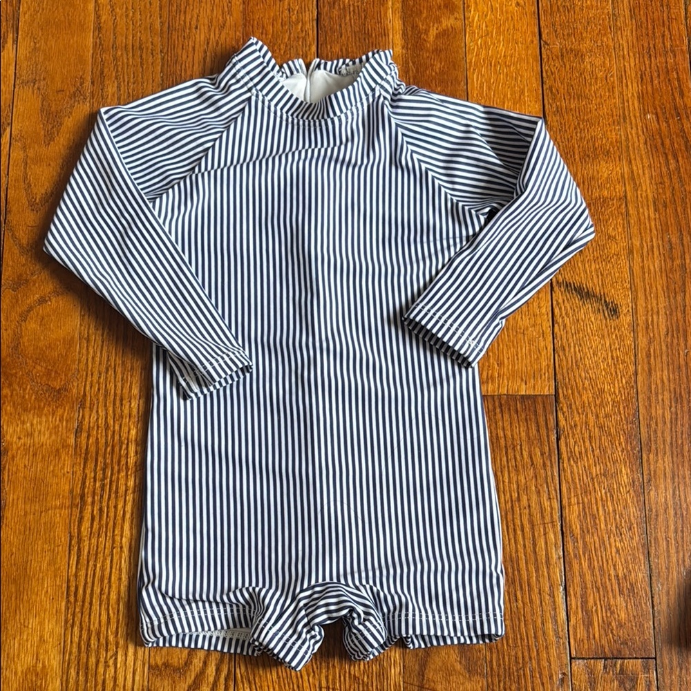 Minnow unisex one piece swim suit rashguard; 2T